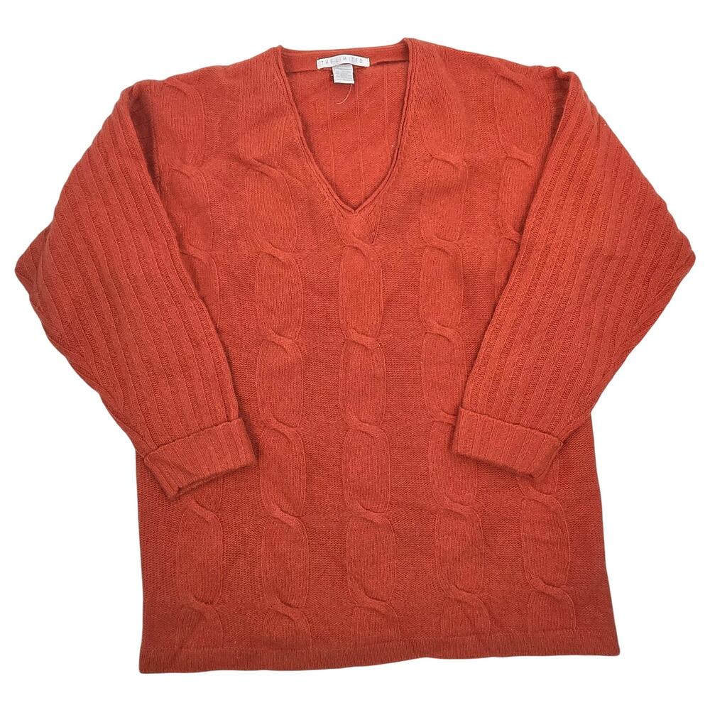 Vintage The Limited Cable-Knit Fisherman Lambswool Angora Blend Womens Medium